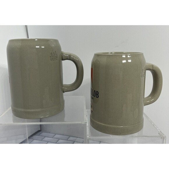Vintage 2 MICHELOB Beer German Large Ceramic Beer Mug RARE .5L Peter Simon GERZ - Picture 4 of 13